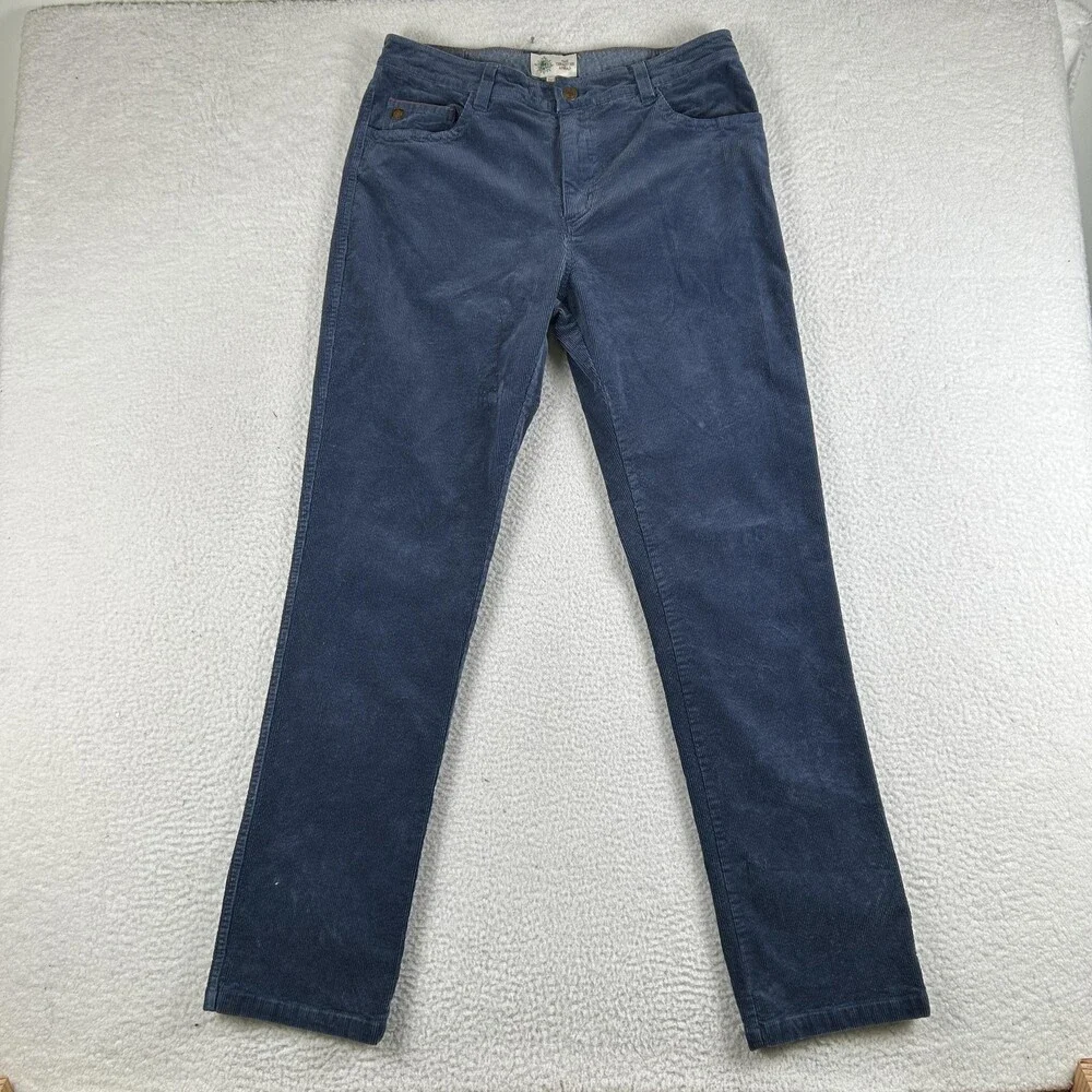 The Territory Ahead Pants Mens 33x31 Blue Corduroy Stretch Chino 5-Pocket Casual